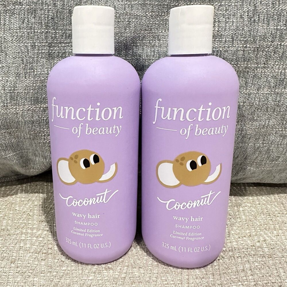 2 pc. Function of Beauty Wavy Hair Shampoo W/ Argan Oil Coconut 11oz Limited